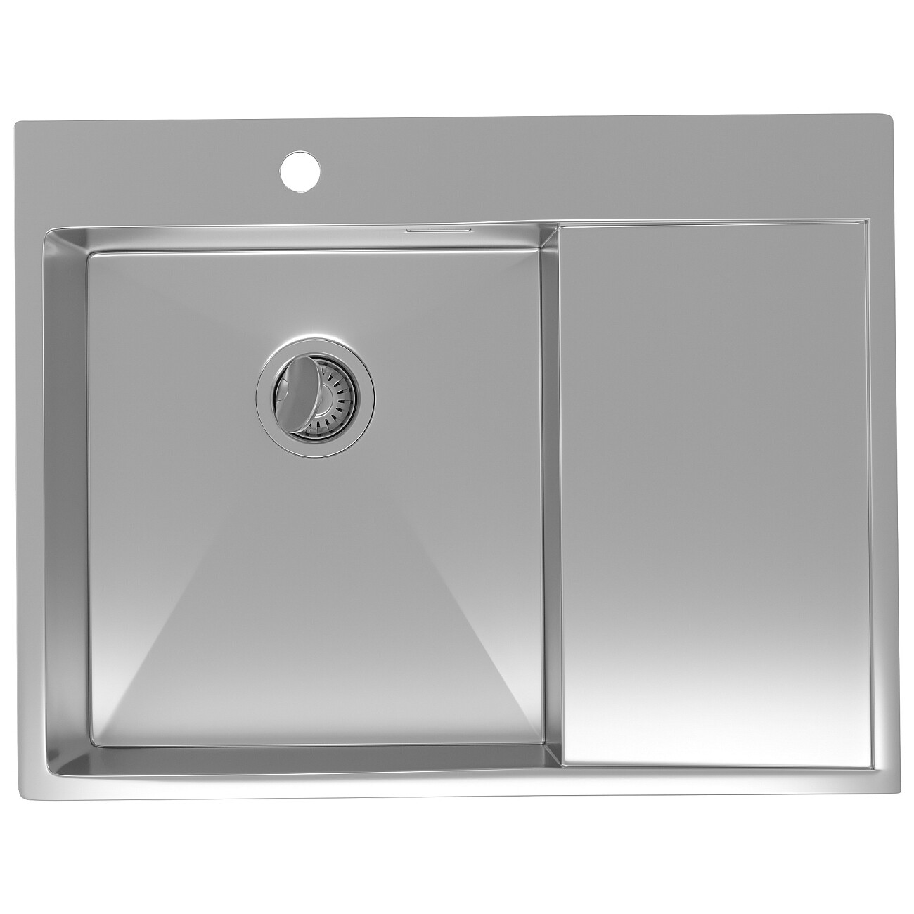 Кухонная мойка из нержавеющей стали 50х65 см полированная сталь Reflexion Maggiore RX2365SS - изображение 2