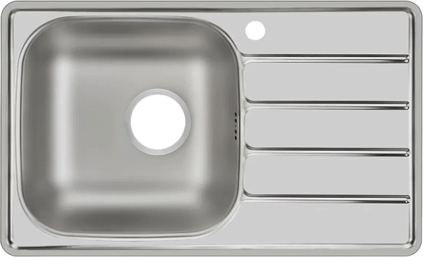 Мойка кухонная сталь Domaci "Равенна" Rand DGR 780х480 (6) L2TG L - изображение 1