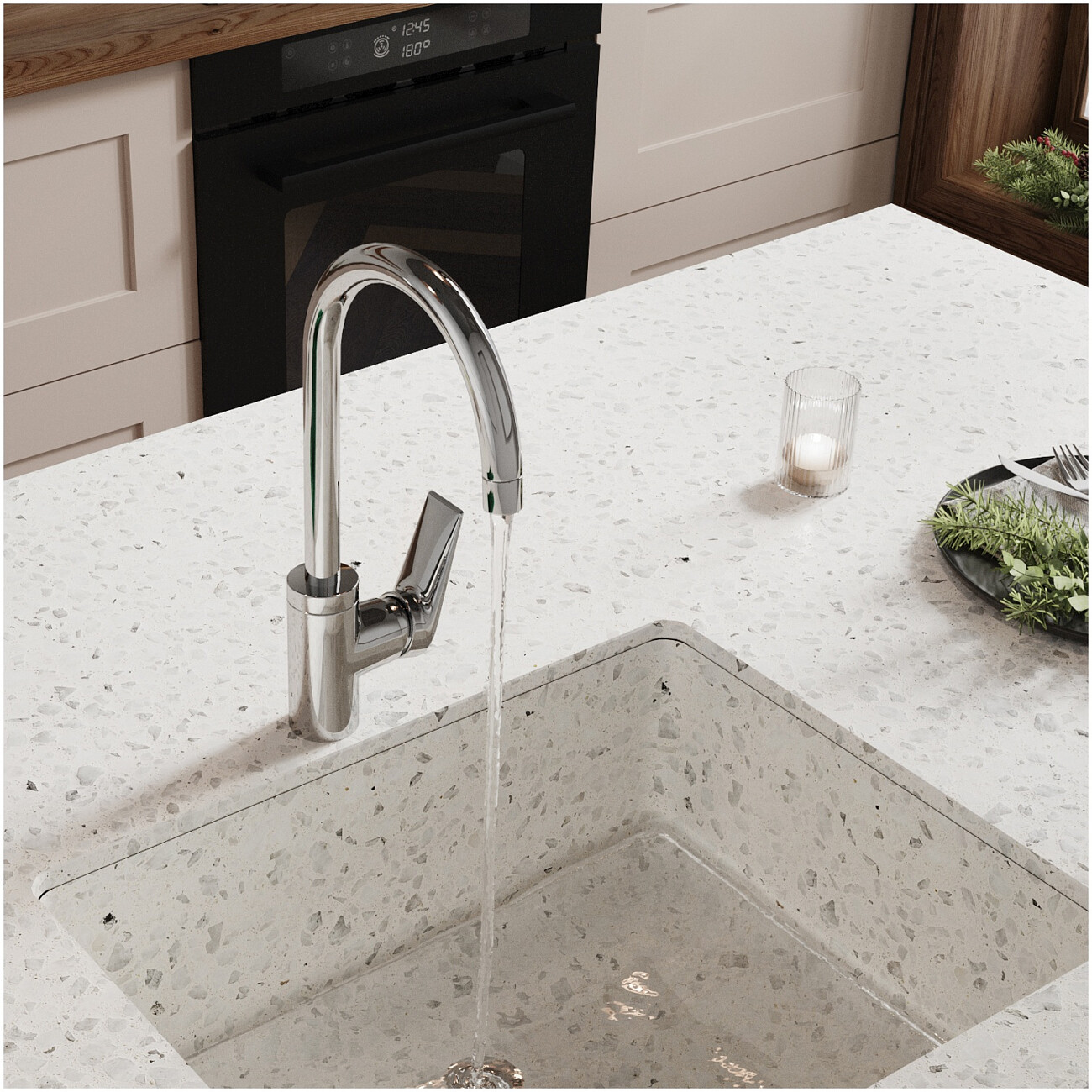 Смеситель для кухни из латуни хром Wasserkraft 3207 - изображение 2