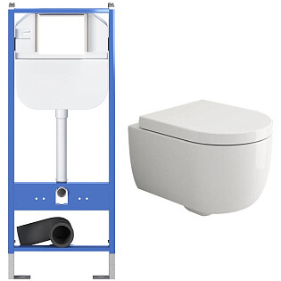 Унитаз подвесной белый Bocchi Parma 1417-001-0129 с инсталляцией Creto Standart 1.0 INST-CR-1.0