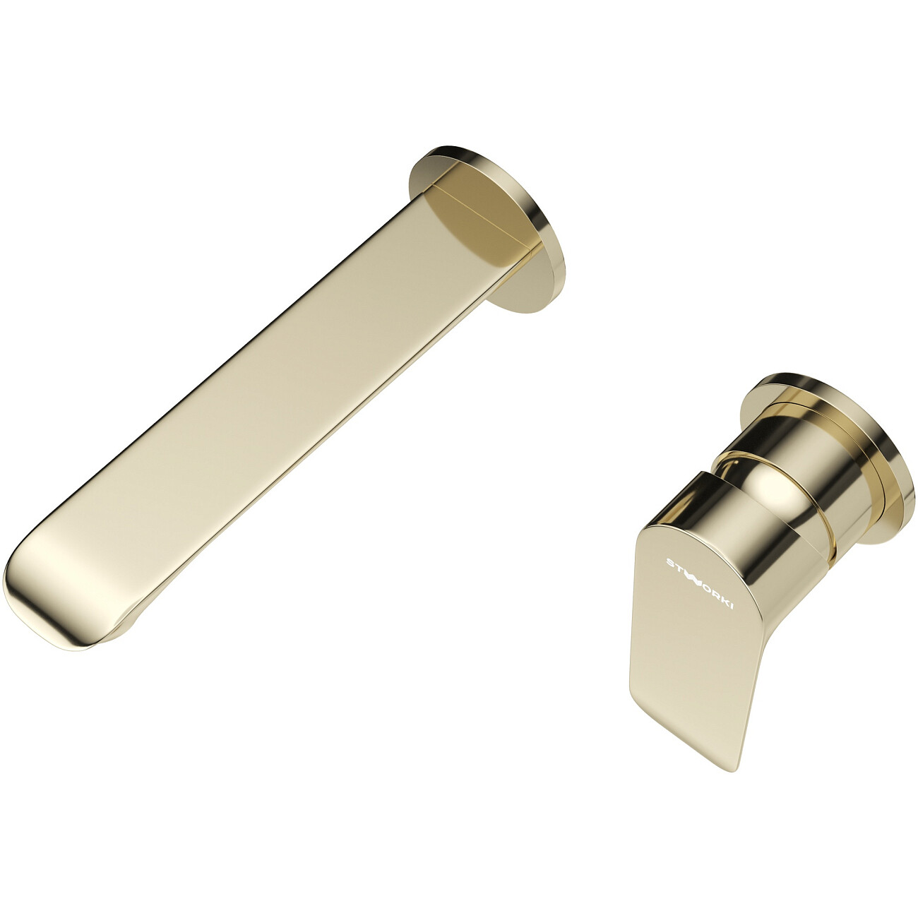 Смеситель для раковины встраиваемый золотой Stworki "Копенгаген" S42040GG - изображение 9