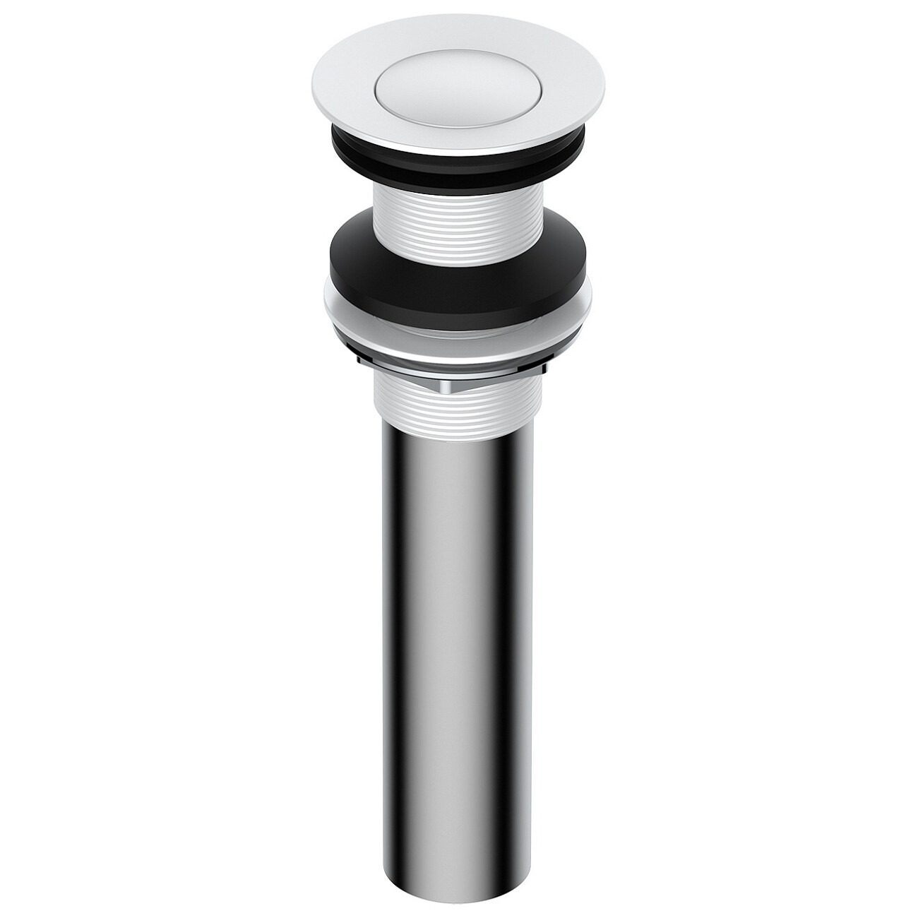 Донный клапан для раковины клик-клак круглый белый Wasserkraft A251 - изображение 2