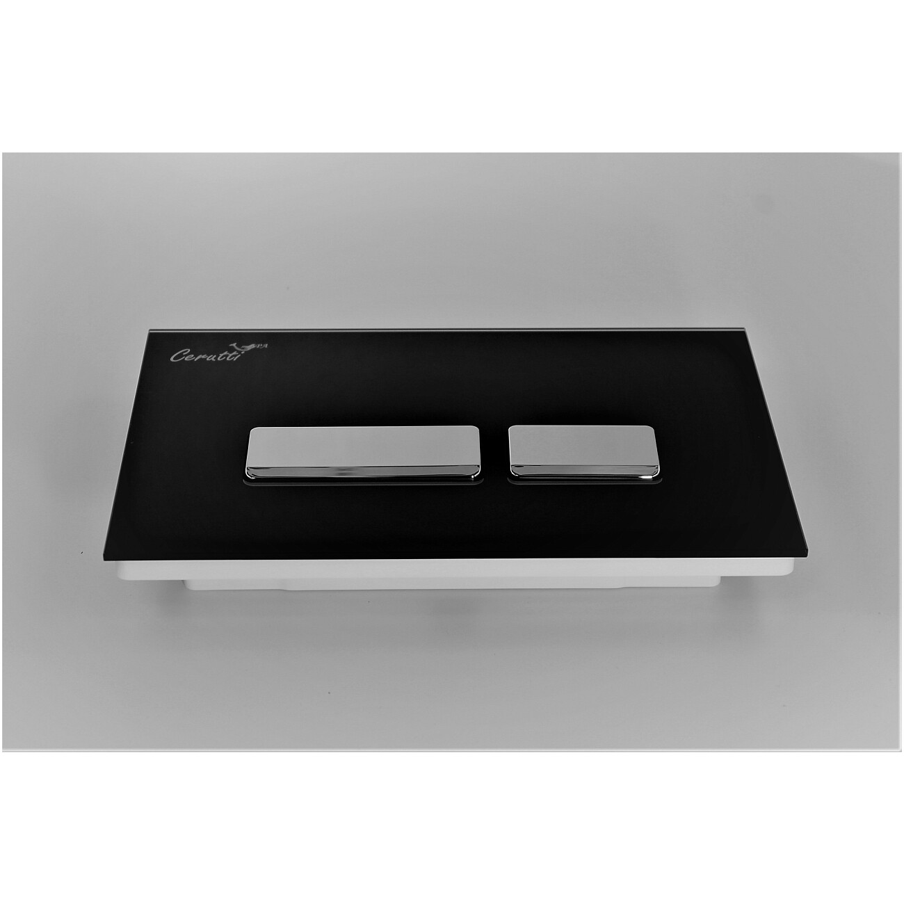 Кнопка смыва для инсталляций из закаленного стекла черная Cerutti SPA CR06BK CT8976 - изображение 2