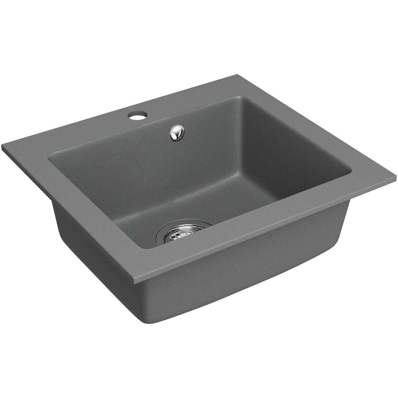 Мойка кухонная из искусственного гранита серая Domaci "Верона" 48-44 серая - изображение 3