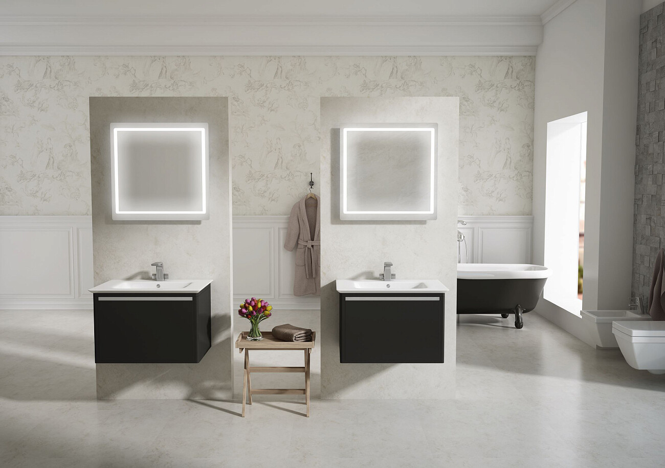 Раковина накладная керамическая прямоугольная 47х69 см белая Stworki "Мосс" 70 14070-KL - изображение 3