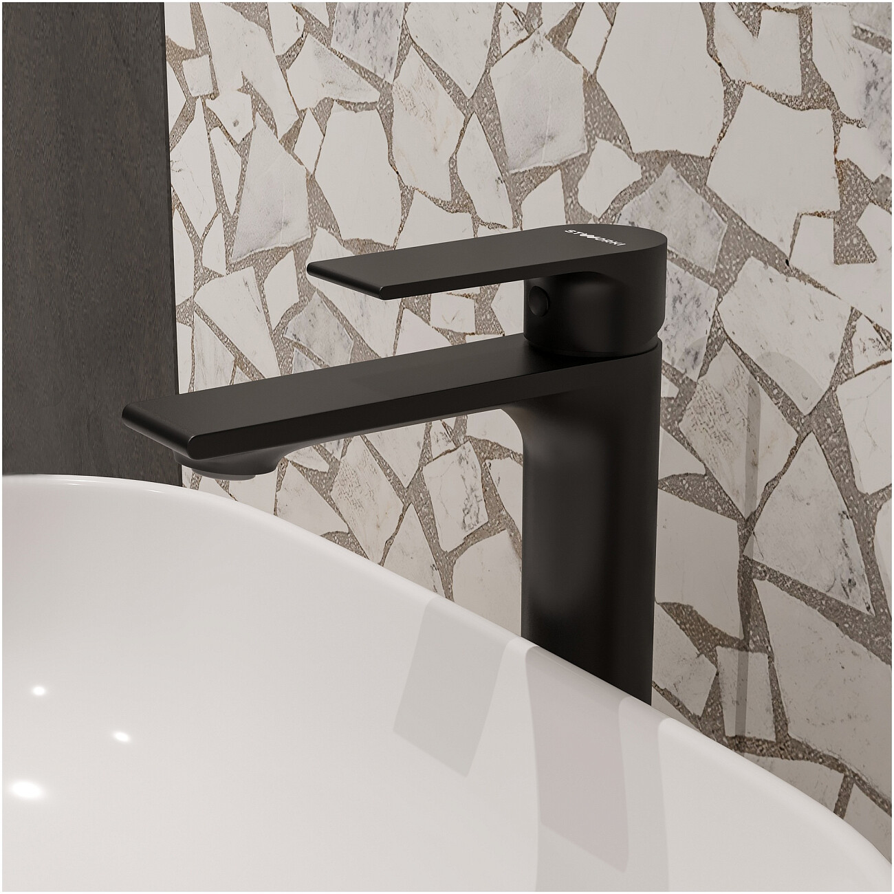 Смеситель для раковины однорычажный черный Stworki "Колдинг" S32020BK - изображение 5