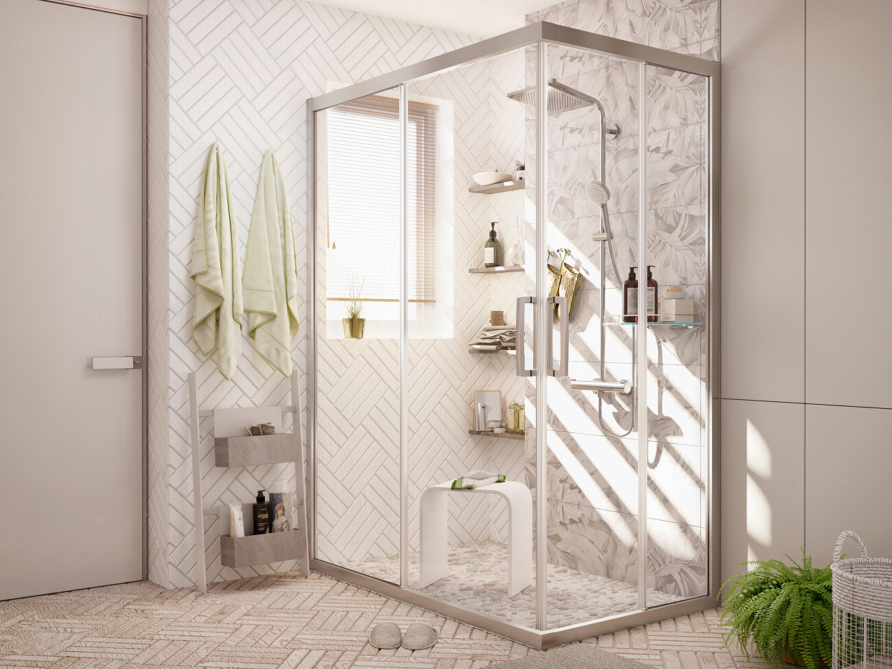 Душевой уголок прямоугольный 80х90 см хром Stworki "Карлстад" 3GW024TTKK000 - изображение 5