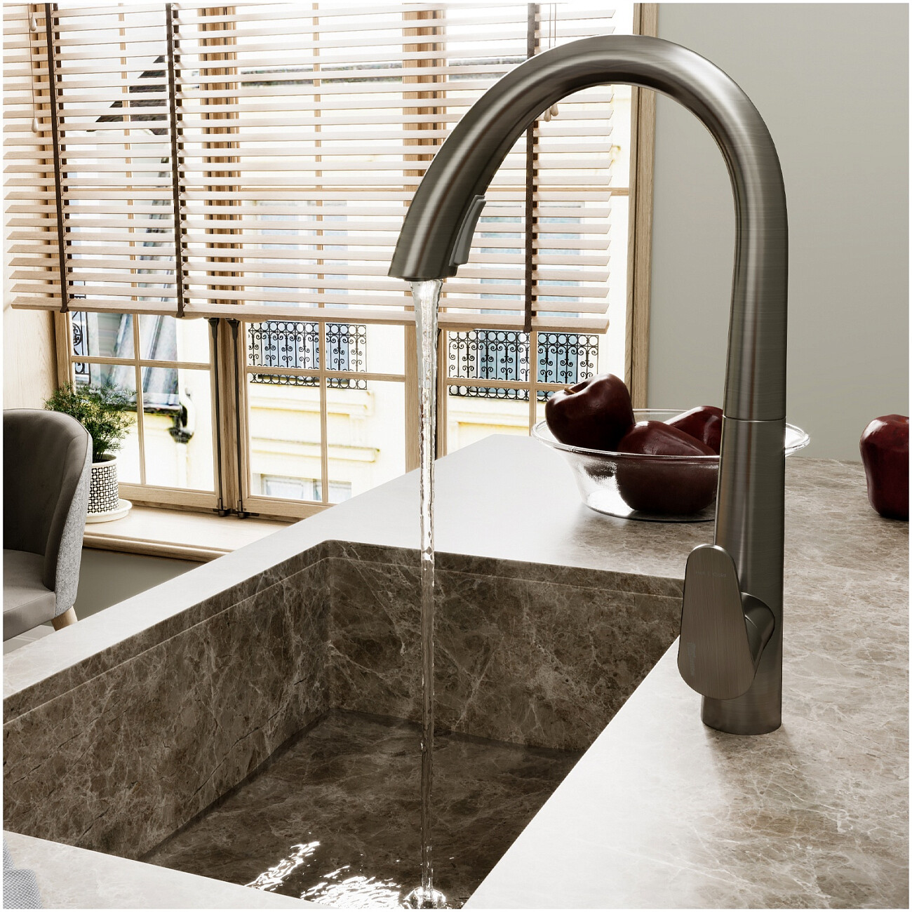 Смеситель для кухни из латуни Wasserkraft A8617 - изображение 2