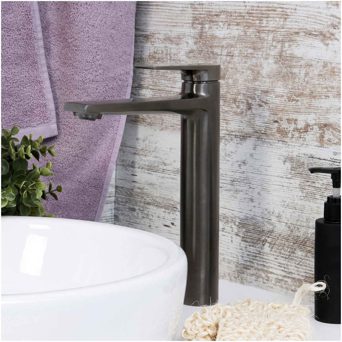 Смеситель для раковины из латуни оружейная сталь Wasserkraft 8403H - изображение 2