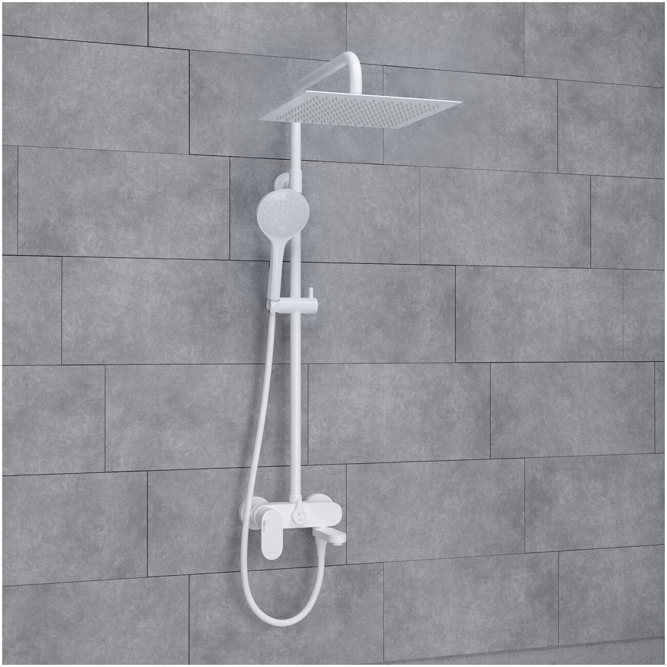 Душевая система со смесителем из латуни белая Wasserkraft A185.163.155.WM - изображение 2