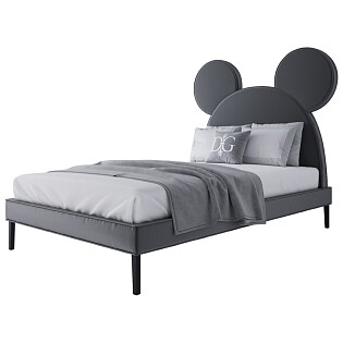 Кровать детская 120х200 серая Mickey Mouse