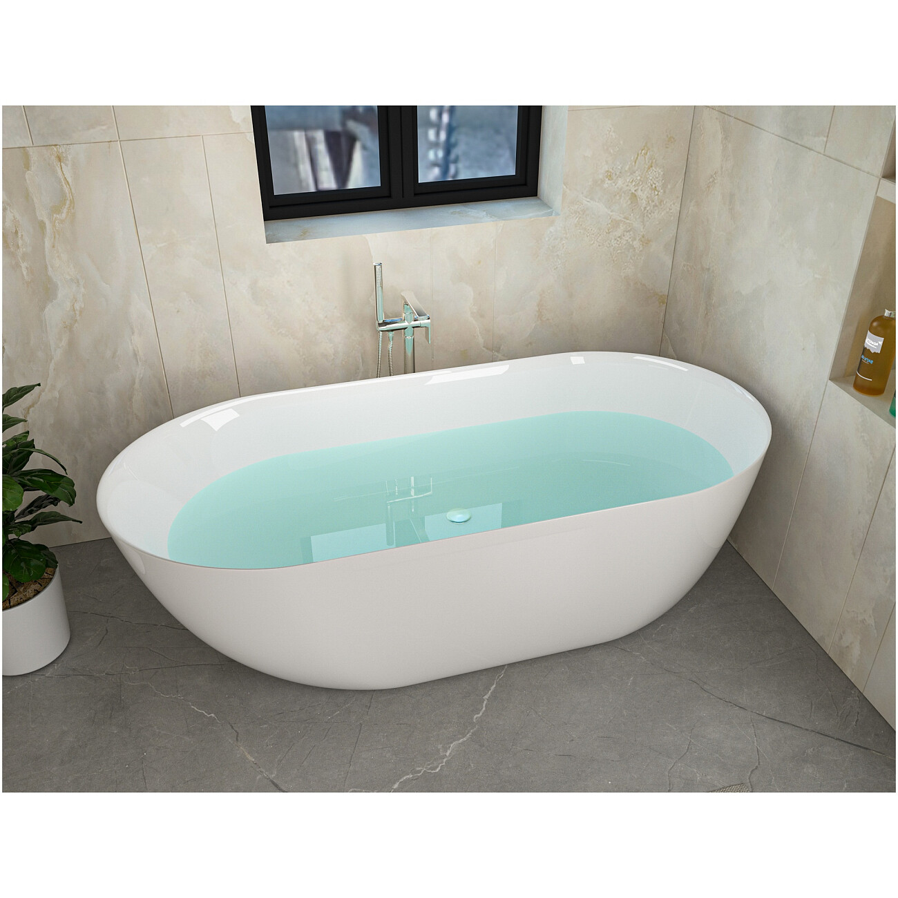 Ванна акриловая белая Cerutti SPA Como 170 CT7386 - изображение 12