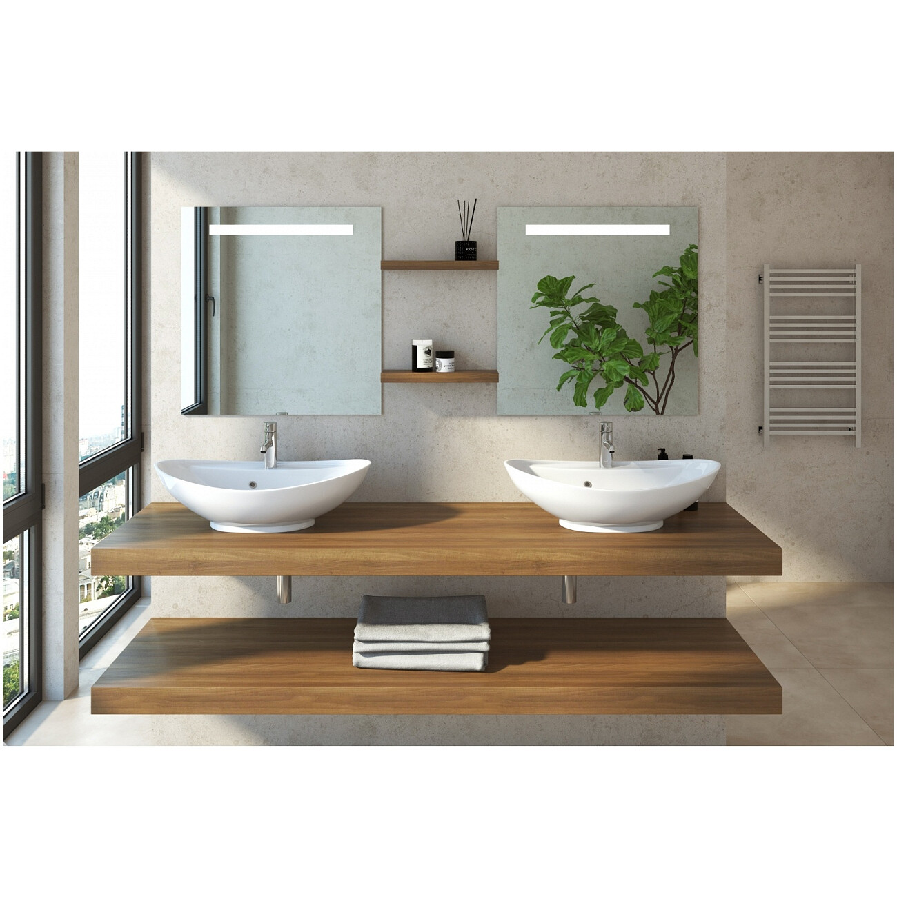 Умывальник мебельный белый Kirovit "Гамма 600" 4630055550494 - изображение 2