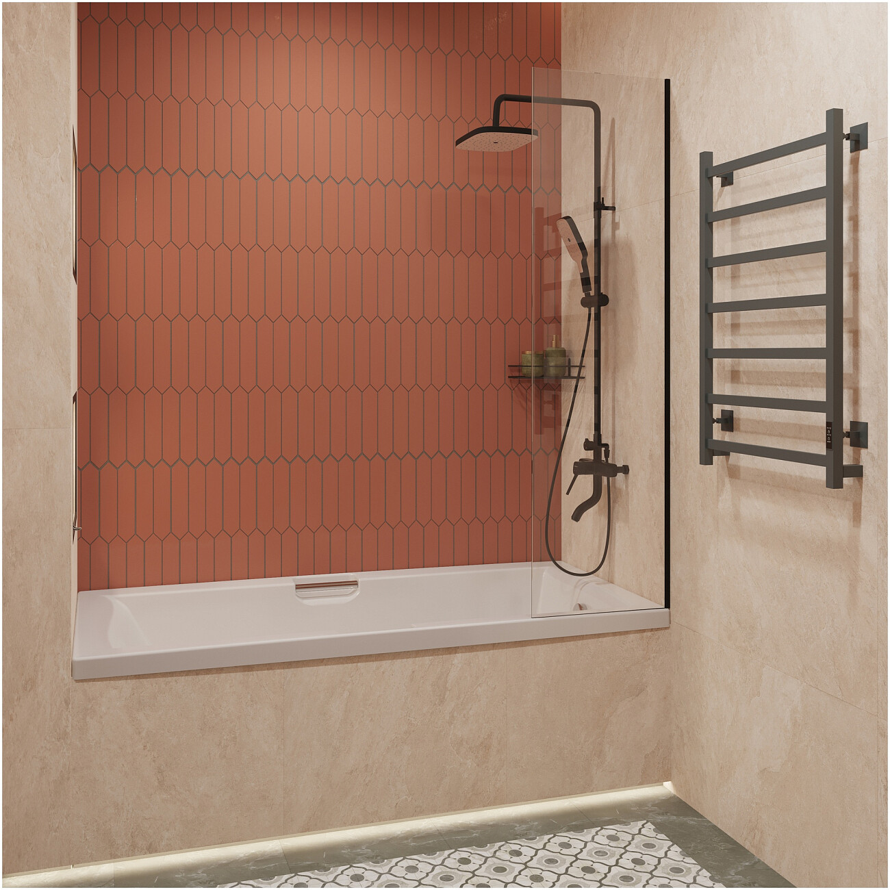 Полотенцесушитель электрический 80х50 см графит Ewrika "Пенелопа КВ7" - изображение 9