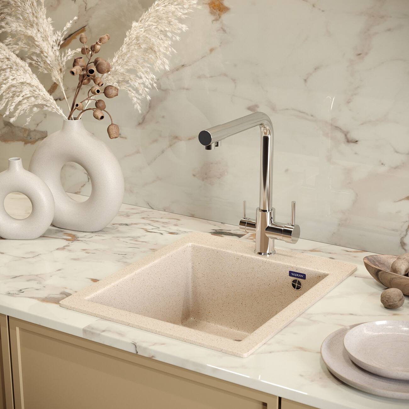 Смеситель для кухни с изливом для фильтрованной воды хром Mega Life MG-TK05 - изображение 5