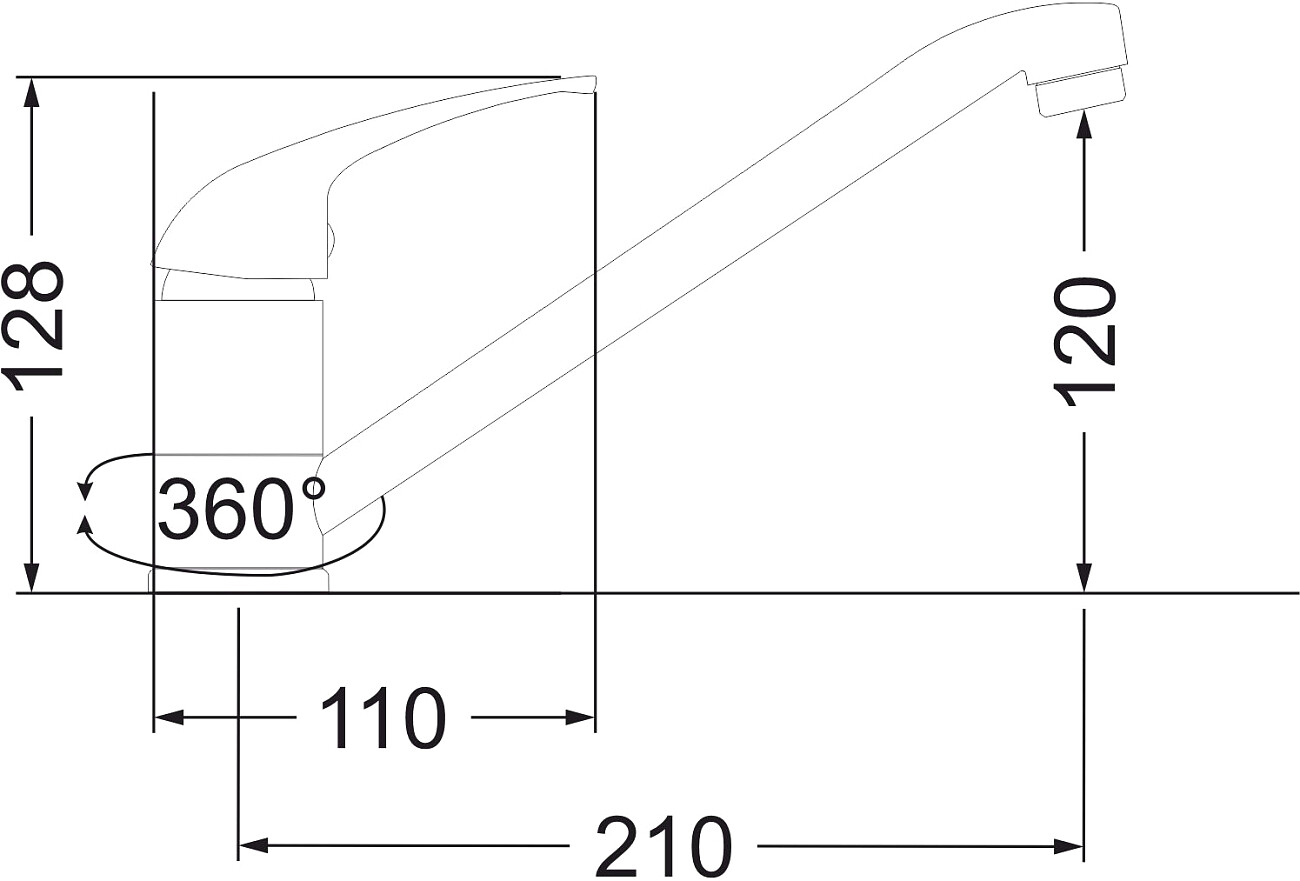 Смеситель для кухни однорычажный хром Domaci "Равенна" DC 3009 - изображение 4