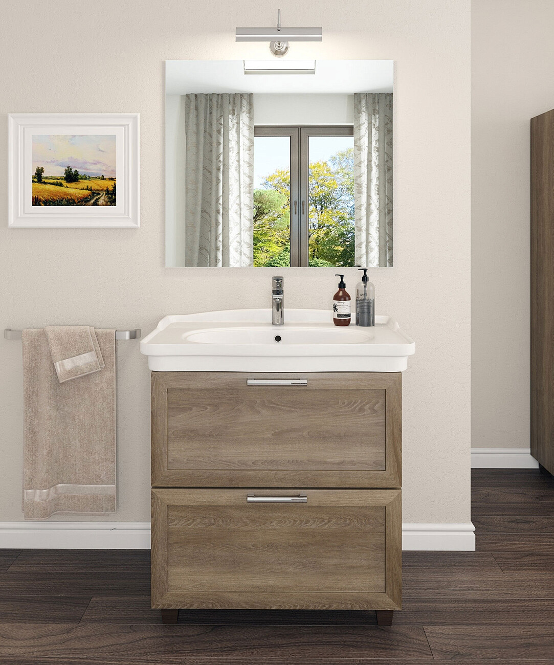 Раковина мебельная фаянсовая 85 см белая Stworki "Модерн" - изображение 3