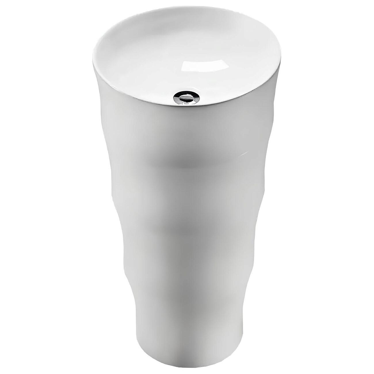 Раковина напольная фарфоровая круглая 83х42 см белая Cerutti SPA Alessia CT7834 - изображение 4