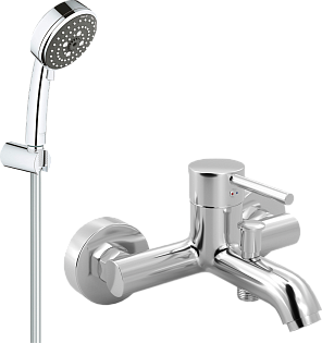Душевой комплект Grohe Vitalio Comfort 26176000 со смесителем для ванны хром Mega Didim MG-CM103