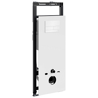 Инсталляция для унитаза с кнопкой смыва белой Wasserkraft Salm 27TLT.010.ME.WH.WH04