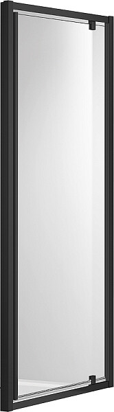 Душевая дверь распашная 90x200 см прозрачная, черная Aquatek AQ ARI PI 09020BL - изображение 1
