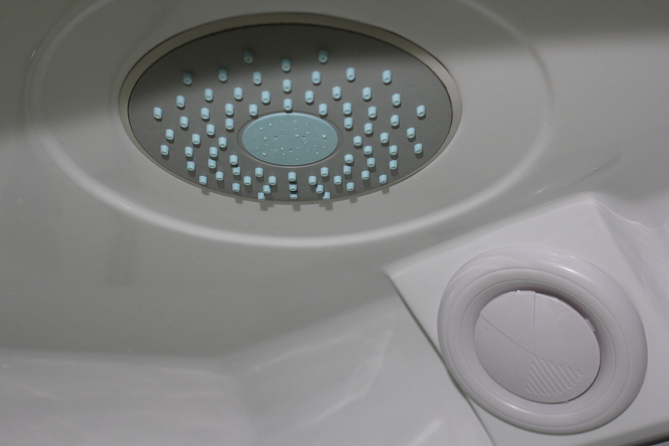 Душевая кабина ассиметричная правая со средним поддоном 80х120 см черная, белая Parly CM121R - изображение 9