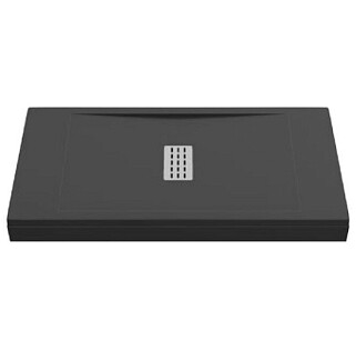 Душевой поддон из искусственного камня прямоугольный 90х140 см черный Creto Etna 2-0066