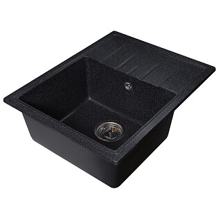 Мойка кухонная кварцевая прямоугольная уголь Reflection Plato RX1457СL