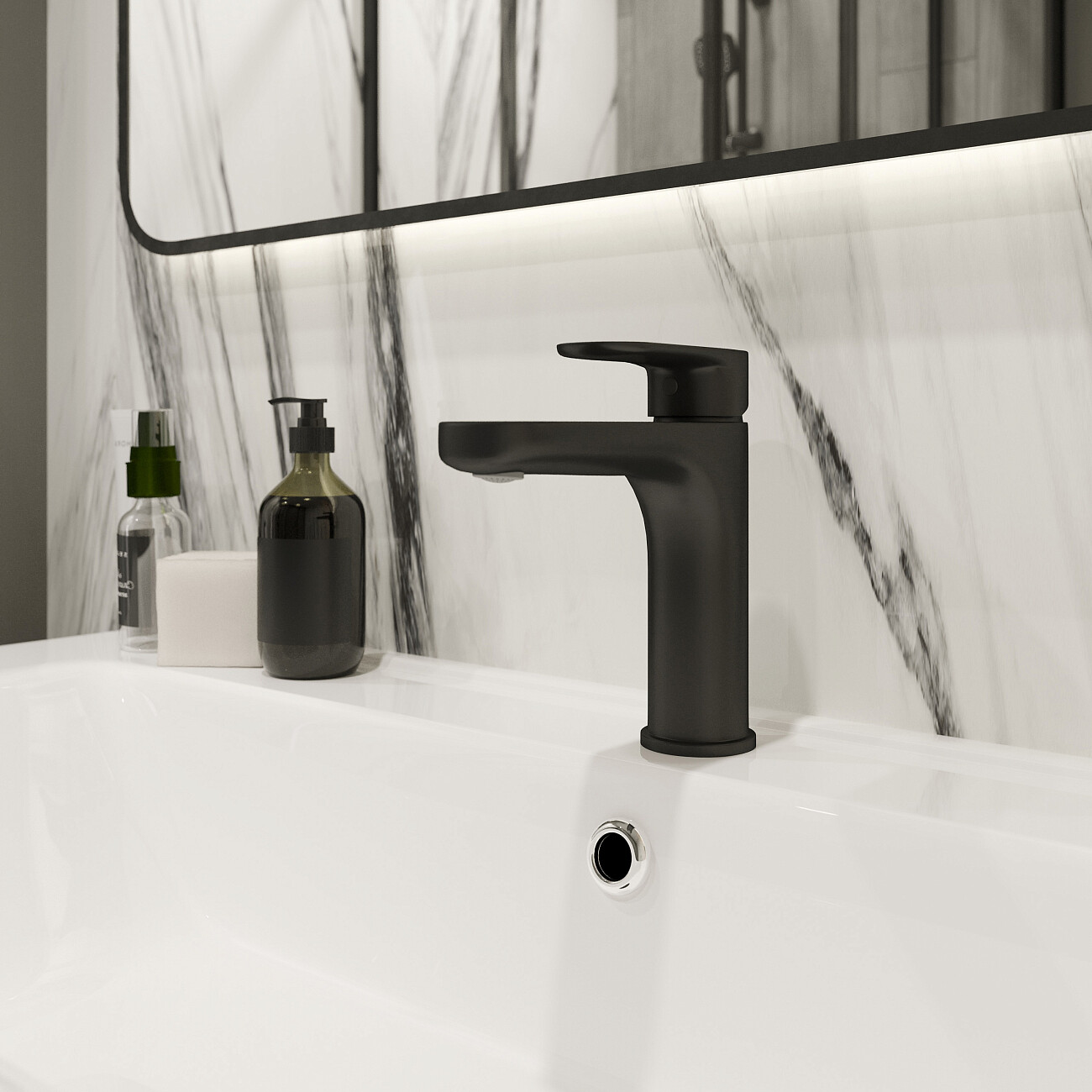 Смеситель для раковины черный Stworki "Ноттвиль" NO-01b - изображение 5