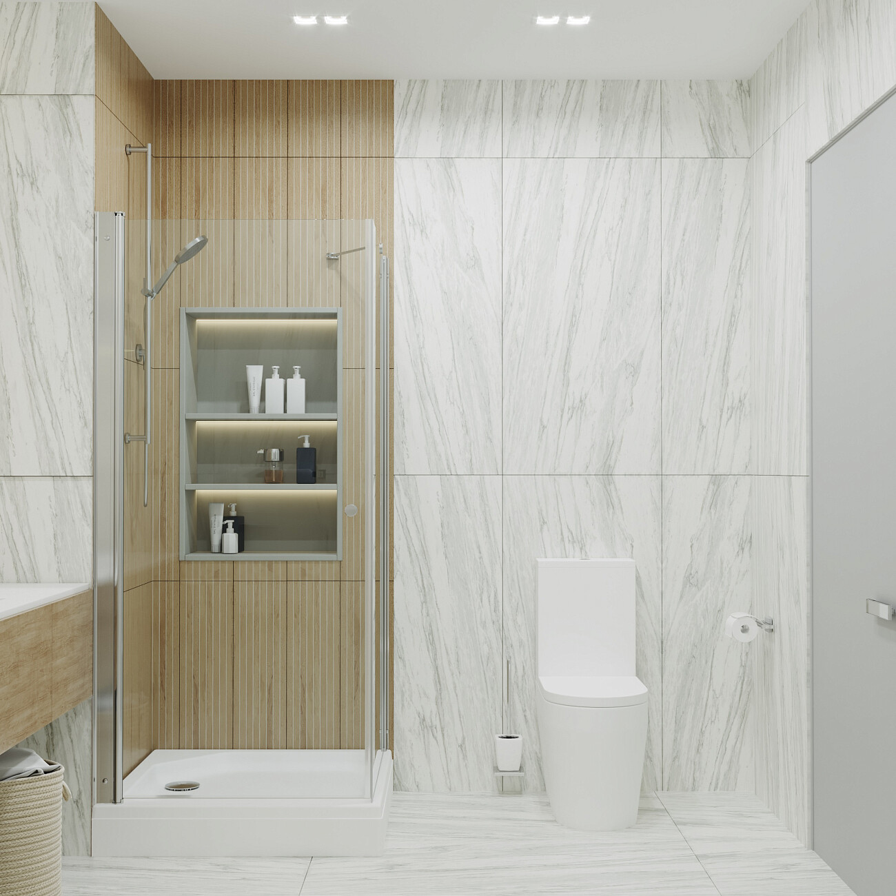 Душевой уголок квадратный 90х90 см хром Diwo "Переславль" Щ0000055599 - изображение 9