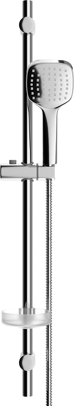 Душевая стойка с держателем и мыльницей хром Stworki "Хельсингборг" XE-06cr - изображение 5