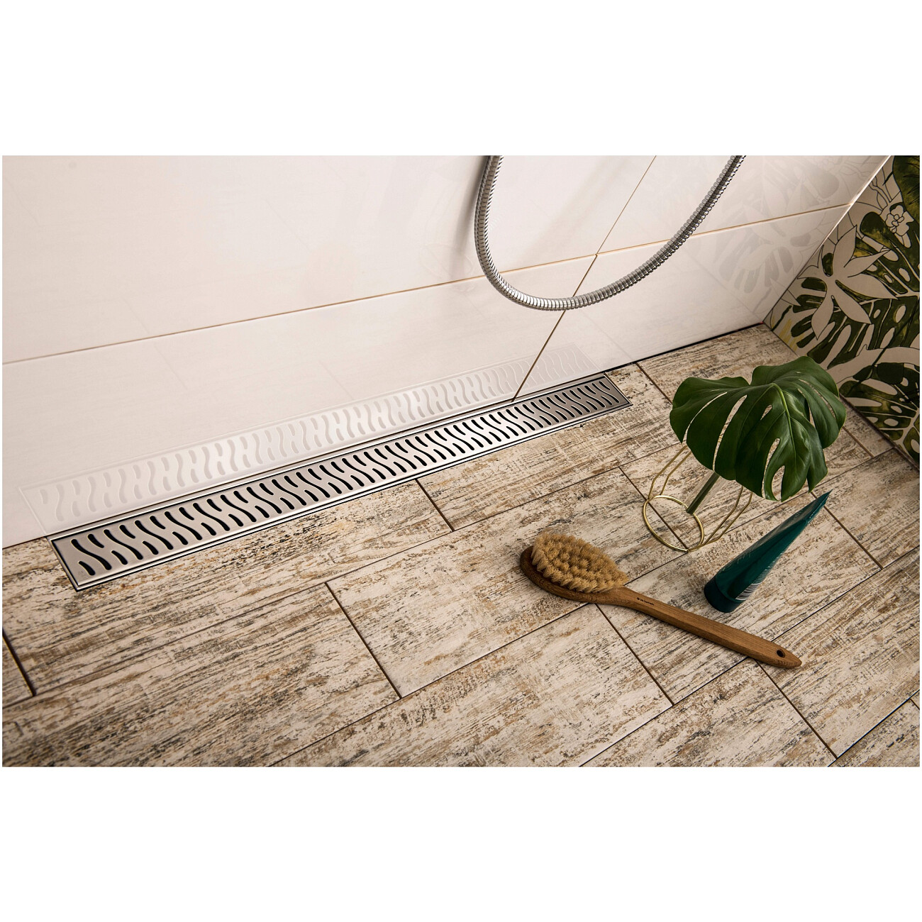 Душевой лоток с решеткой 45 см хром Creto Zigzag CRE-450 ZN - изображение 9