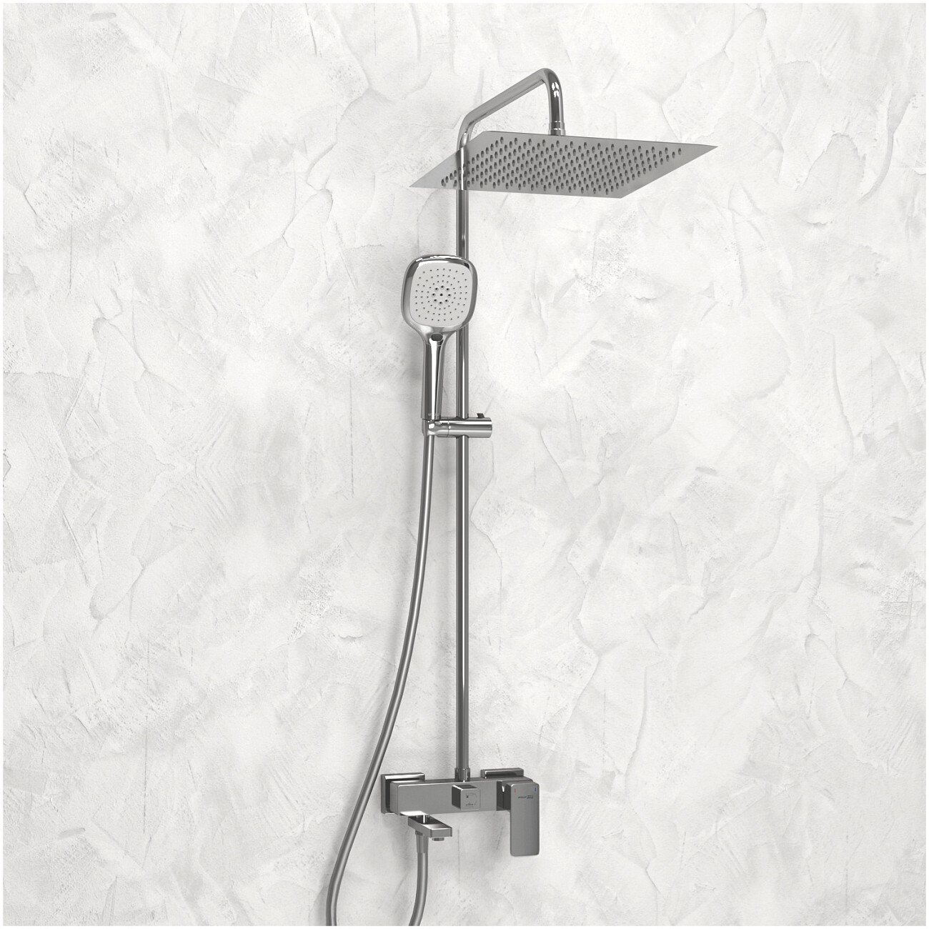 Душевая система со смесителем из латуни хром Wasserkraft A177.118.065.087.CH - изображение 2