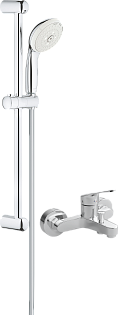 Душевой комплект со смесителем для ванны хром Mega Delta MG-SRN100 Grohe Tempesta New 27794001