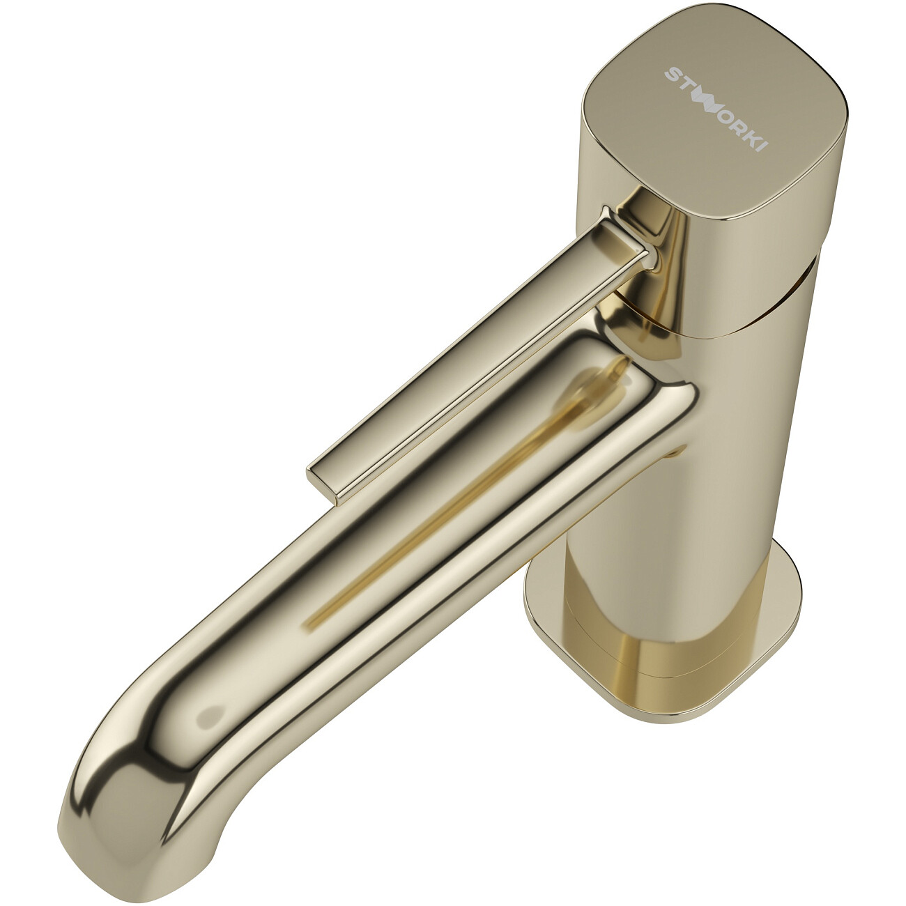Смеситель для раковины однорычажный золотой Stworki "Эстерсунд" S31010GG - изображение 10