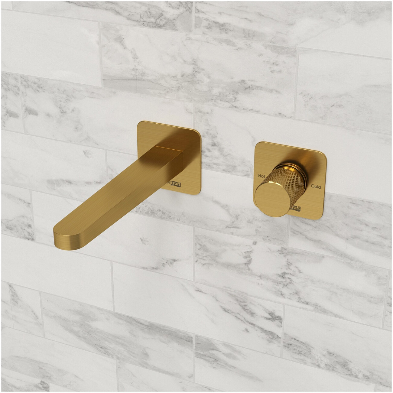 Смеситель для раковины встраиваемый с изливом золото Wasserkraftй A8251.308 - изображение 2