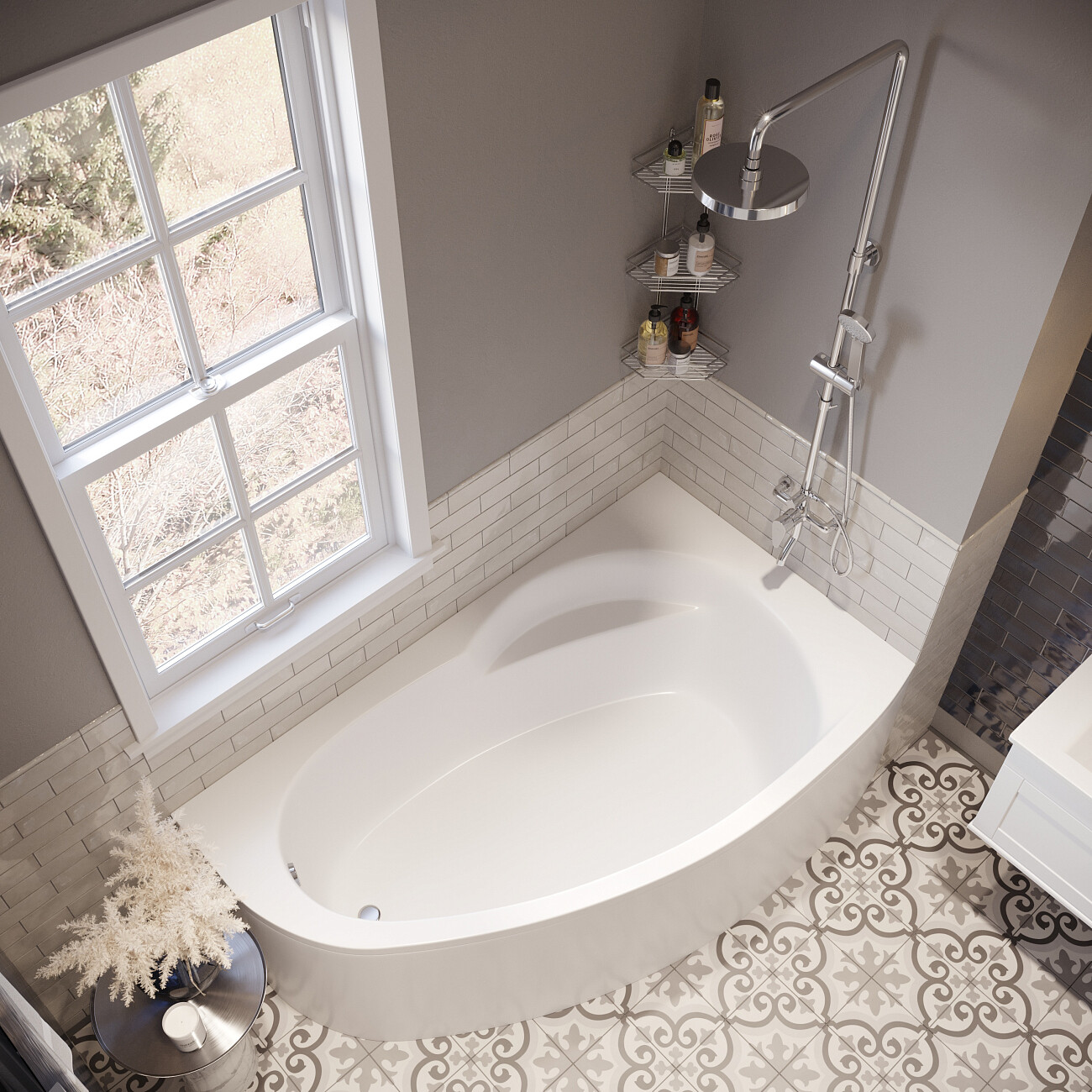 Ванна акриловая правая 100х170 см с каркасом белая Stworki "Молде" R SW2017010009R, SW5170100049 - изображение 10