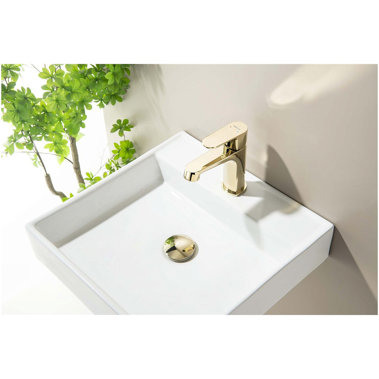 Донный клапан для раковины клик-клак полированное золото Aquatek AQ6003PG - изображение 4