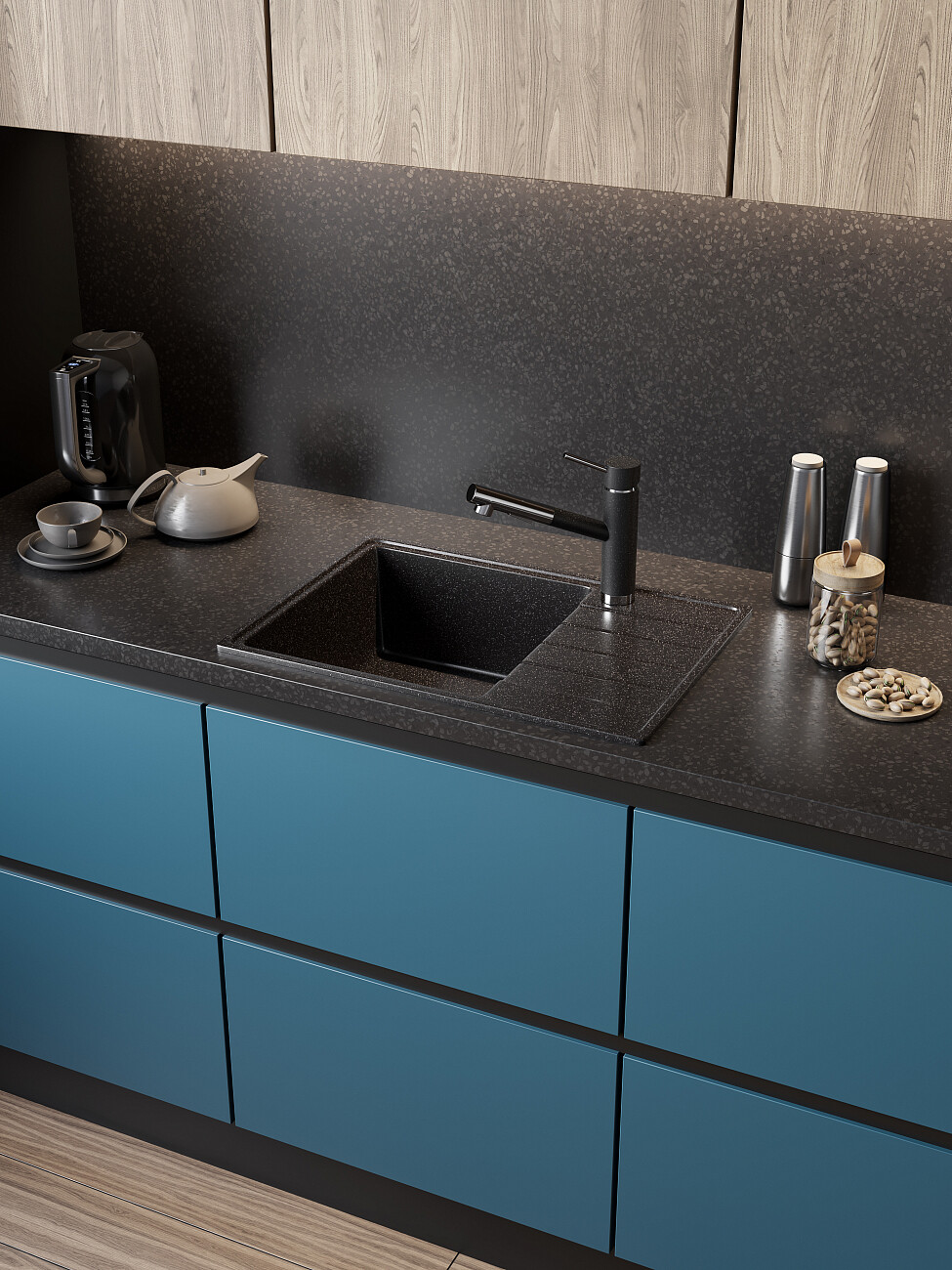 Смеситель для кухни однорычажный с выдвижным изливом морион Domaci "Солерно" DC-3012 - изображение 3