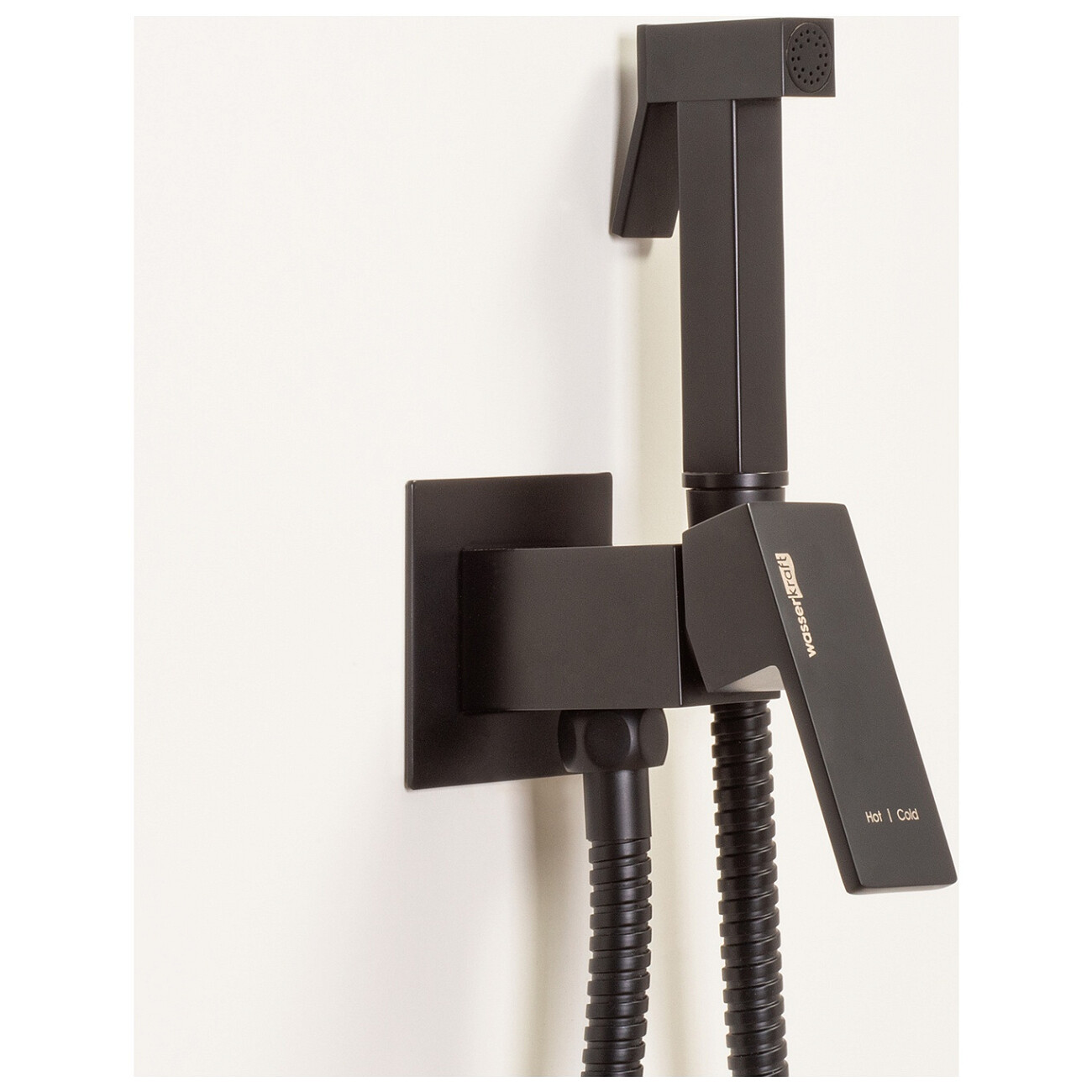 Гигиенический душ с встраиваемым смесителем черный Wasserkraft A71638 - изображение 8