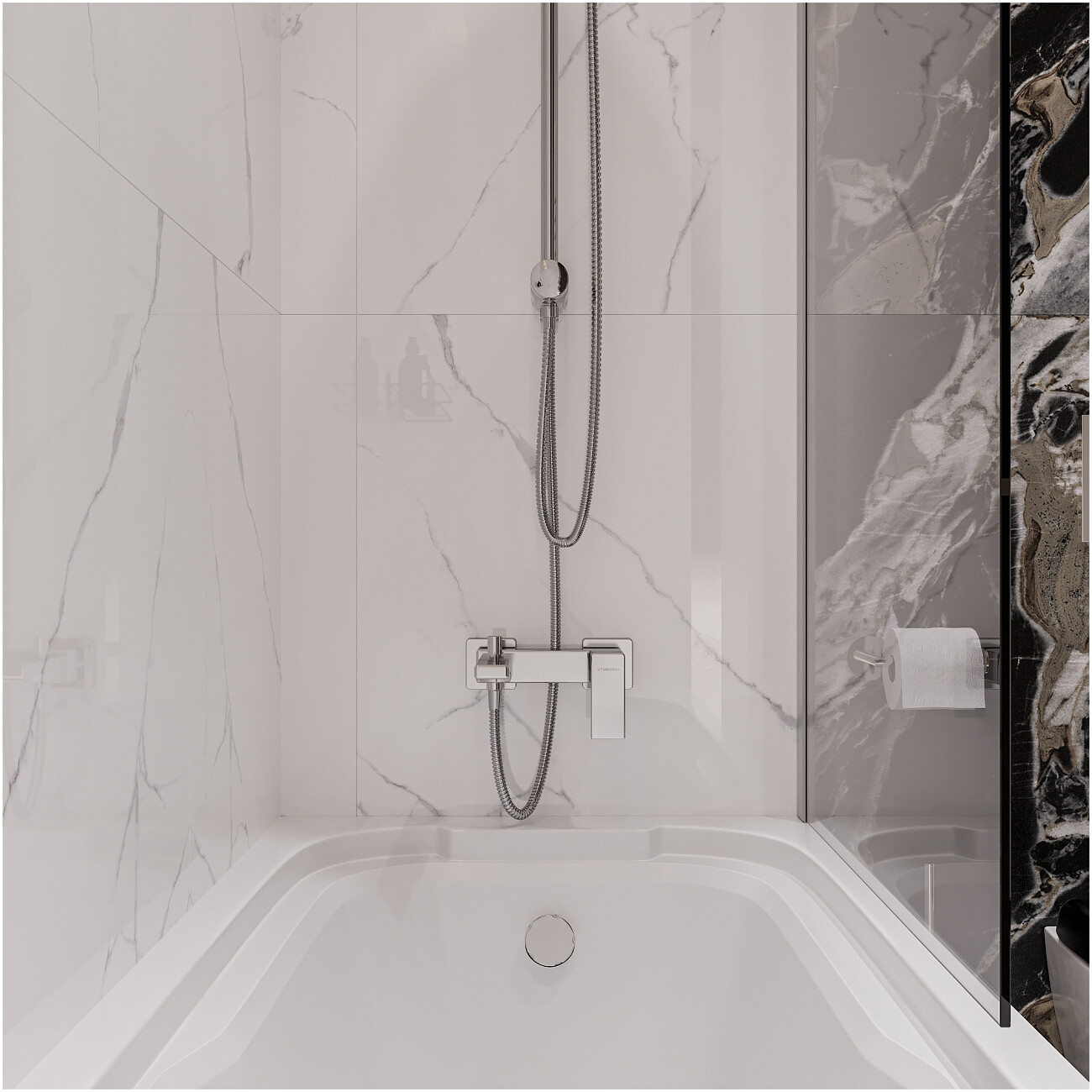 Смеситель для ванны с душем настенный хром Stworki "Ольтен" S39100CR - изображение 6