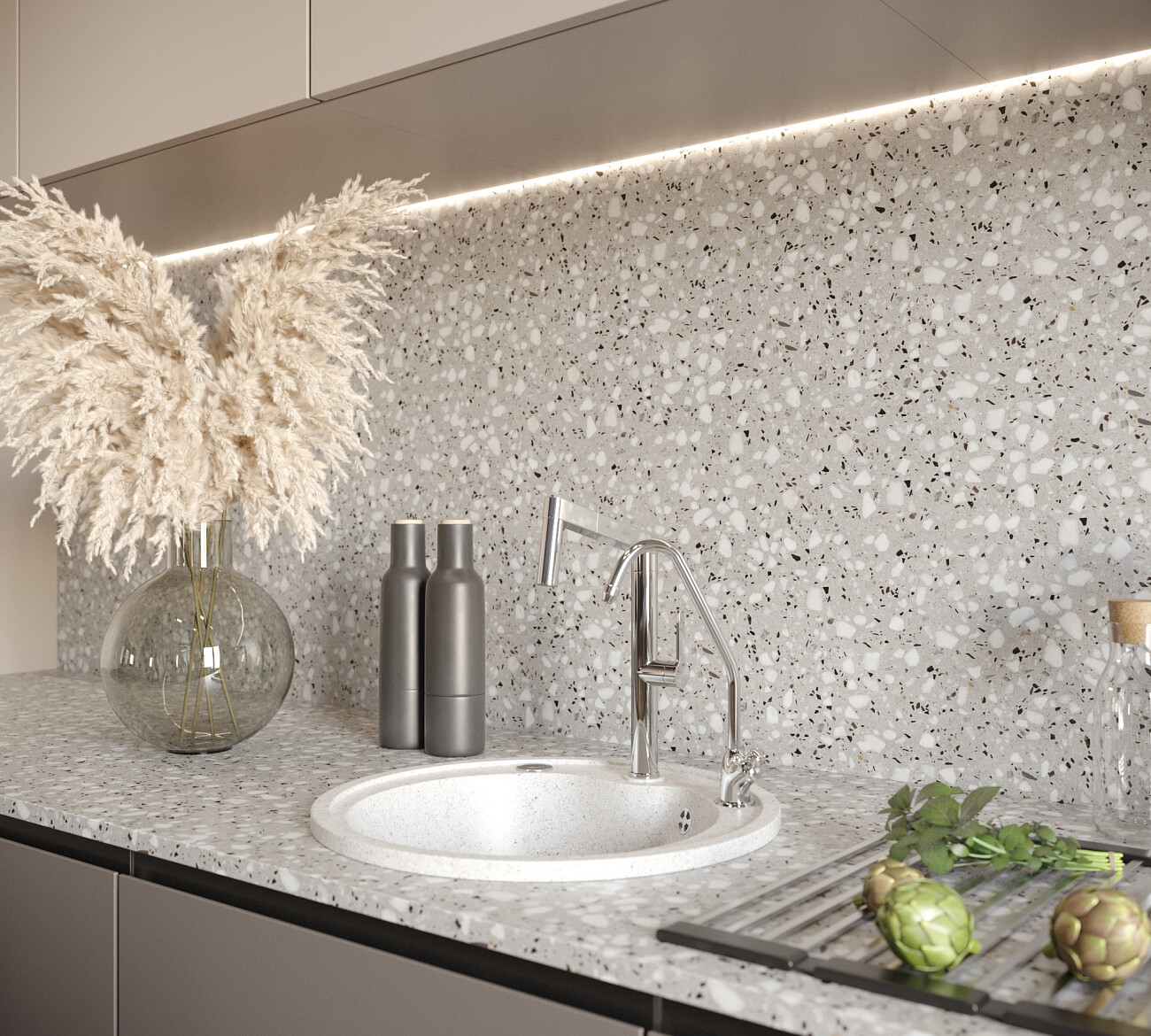 Мойка кухонная белая Domaci "Бьелла" DMC-45-331 - изображение 3