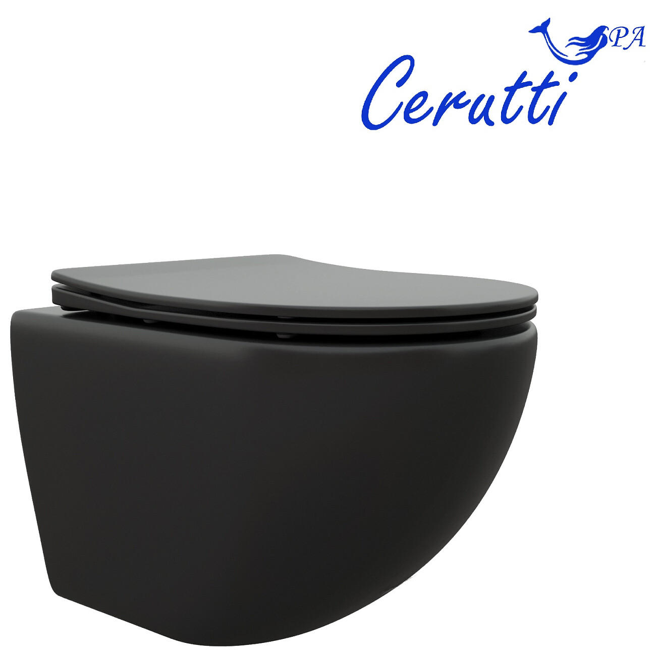 Унитаз подвесной безободковый черный матовый Cerutti SPA Sella Aria MB CT9160 - изображение 12