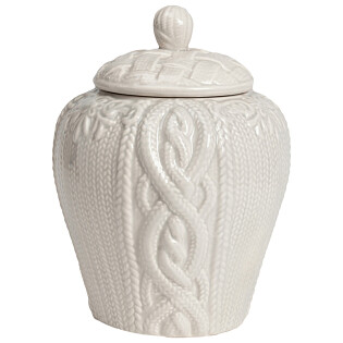 Декоративная ваза с крышкой Lindley для хранения продуктов Маленькая Серая