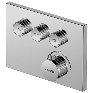Смеситель для ванны встраиваемый термостатический хром Wasserkraft Dinkel 5858 Thermo