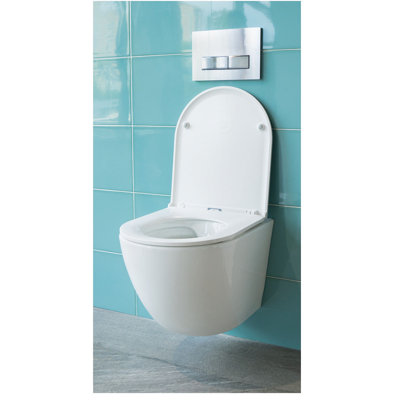 Унитаз подвесной безободковый укороченный белый Creto Cer C1 1001-002Cer-C1W - изображение 9