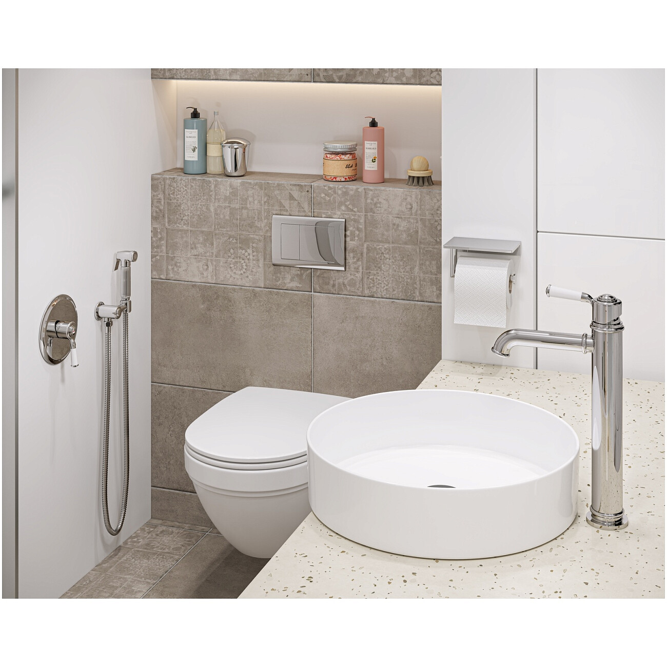 Гигиенический душ со смесителем хром Timo Arisa 5309-00SM - изображение 4