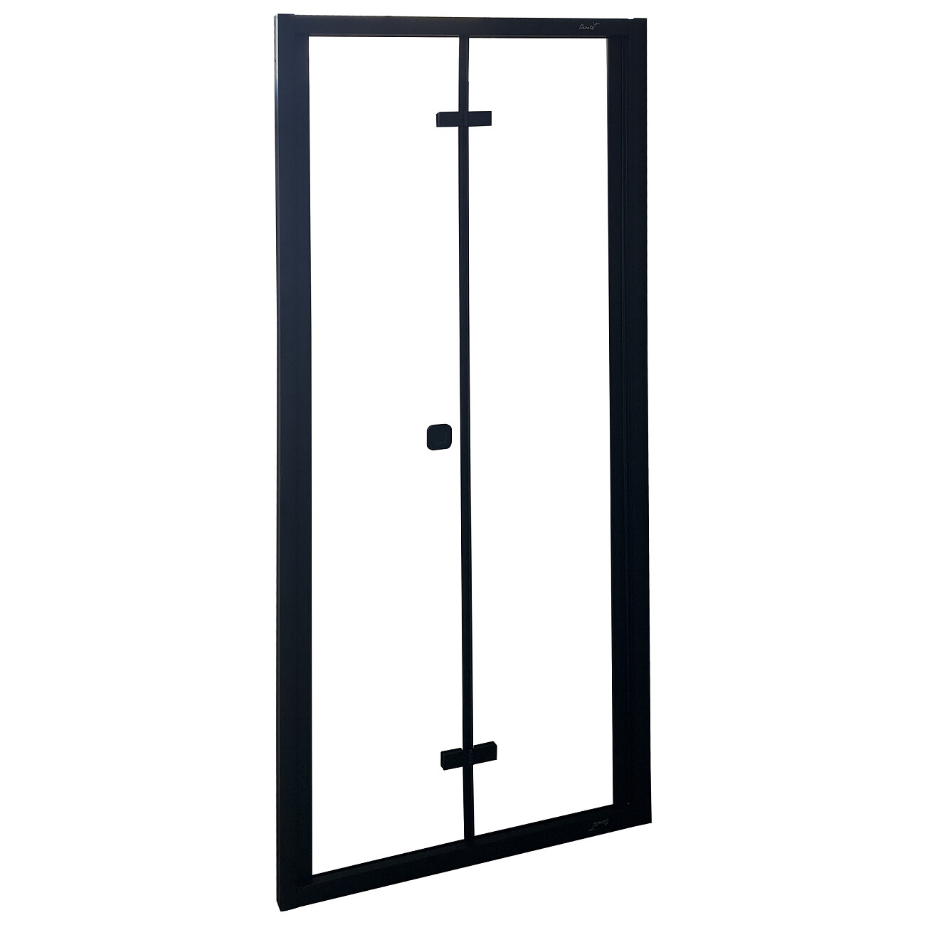 Дверь душевая в нишу 90х195 см прозрачная, черная Cerutti SPA BELLA D91B - изображение 3