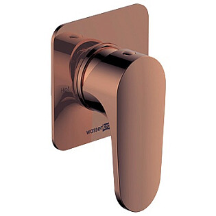 Смеситель для душа встраиваемый из латуни розовое золото Wasserkraft 7751