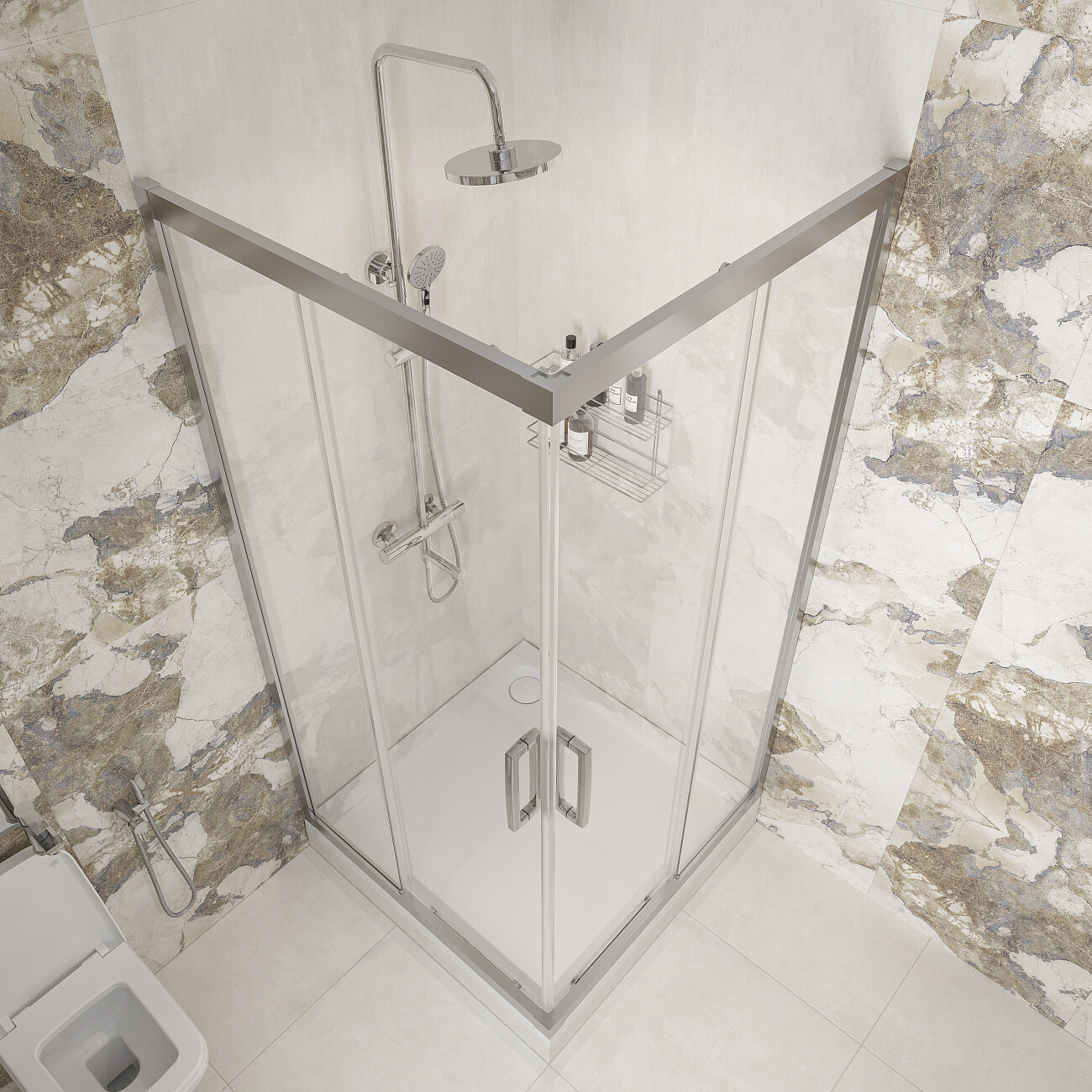 Поддон для душа акриловый с сифоном 100x100 см белый Stworki "Дублин" DBП0051 - изображение 6